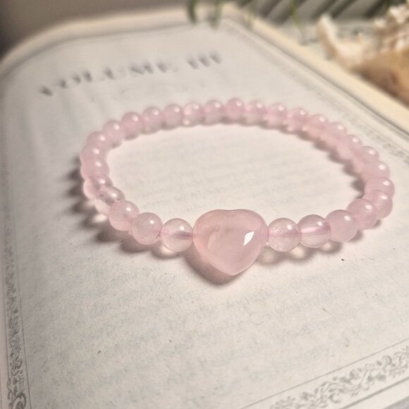 Gemstone with Heart Bead Bracelet - Picture 10 of 14